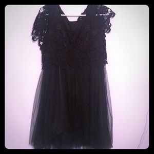 Black Lace and Tulle Dress